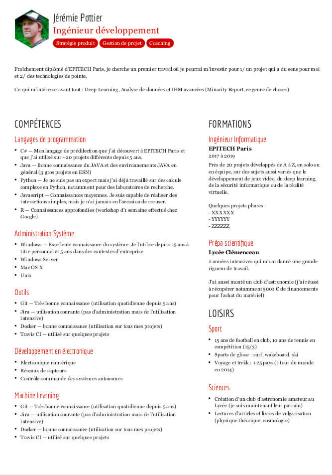 Graphic variations of resume template